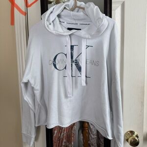 Calvin Klein Women's White Cowl Neck Sweater